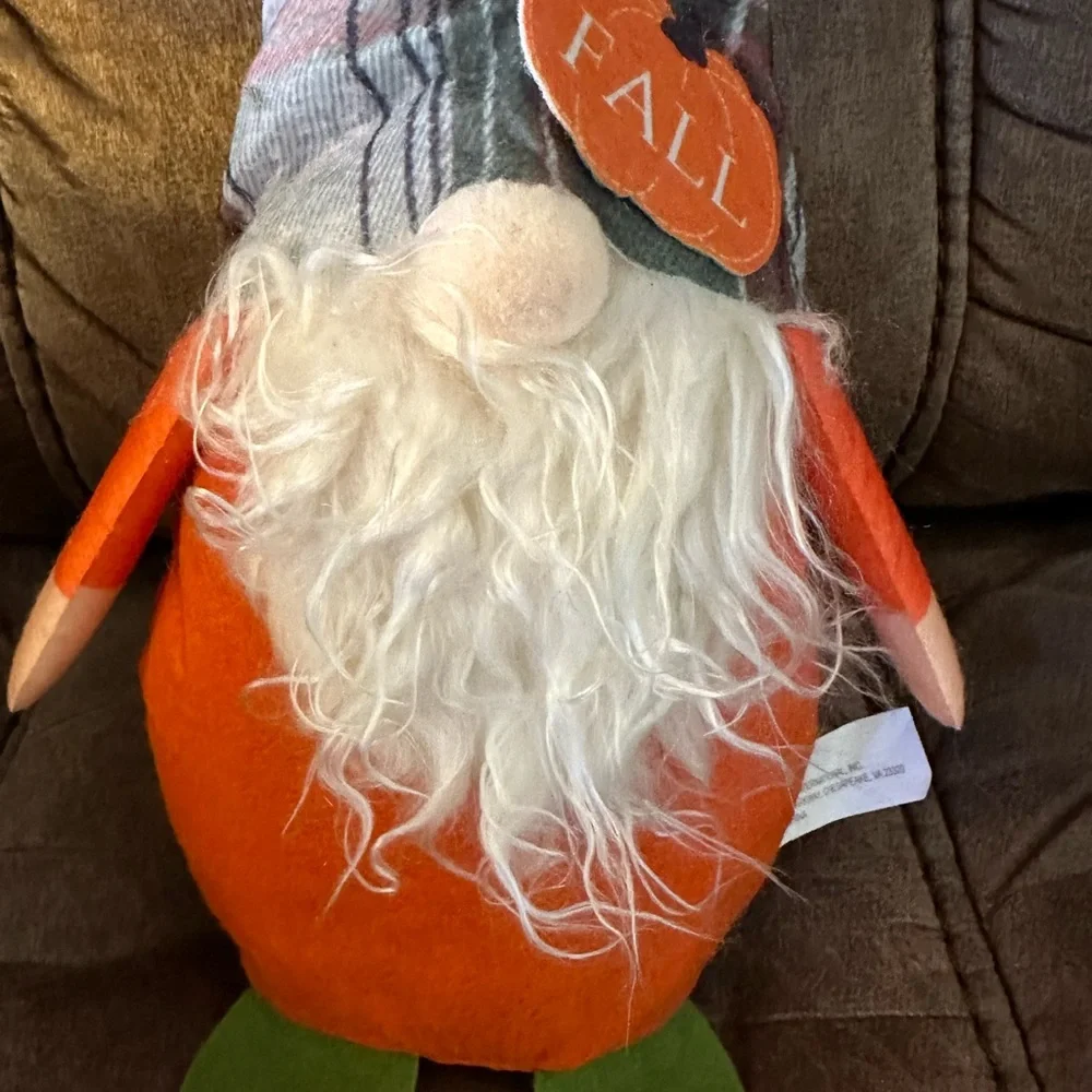 🌵 3/$15 Fall Autumn 14 inch tall Pumpkin Gnome (see description)